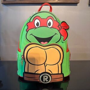 NWT Teenage Mutant Ninja Turtles Loungefly Mini Backpack- Rapheal Cosplay